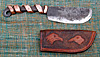 Knife with copper grip